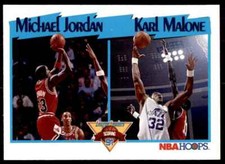 MICHAEL JORDAN KARL MALONE 1991/92 NBA HOOPS LEAGUE LEADERS SCORING CARD 306 NMT