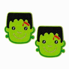 Frankenstein Patches 2-Pack Halloween Embroidered Iron On Patch Applique