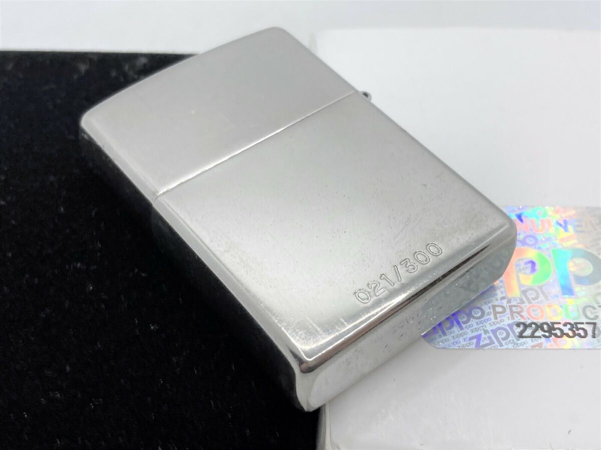 Auth ZIPPO 2015 Limited Edition Sterling Silver Ingot Diagonal Striped  Lighter