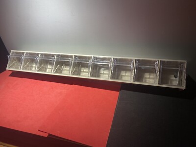 Quantum Storage Systems Qtb309gy Plastic Tip-Out Bin Gray (lot of 2) / NEW