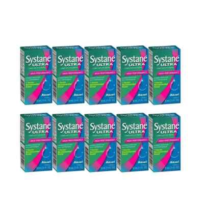 10 x Alcon Systane Ultra Lubricant Eye Drops | High Performance | 10mL Each 2027