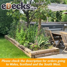 Rustic Sleeper Garden Treated Planter Kits Railway Sleeper Raised Beds