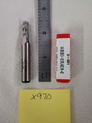 1 NEW HTC 1/4'' ROUGHING M-42 COBALT ENDMILL. 3 FLUTE. 5/8'' LOC. USA (X970)