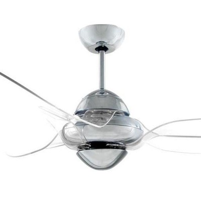 Vento Clover 54 In Indoor Chrome Ceiling Fan With 3 Clear Blades