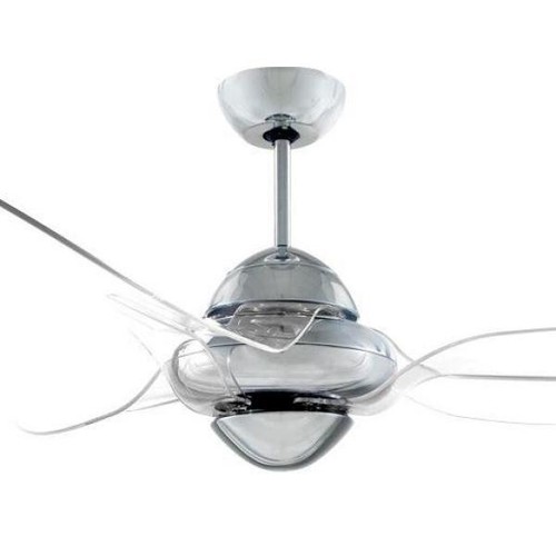 Vento Clover 54 In Indoor Chrome Ceiling Fan With 3 Clear Blades