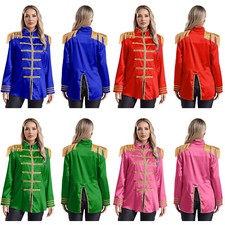 Capispalla donna retrò giacche cosplay top nappa spalle costumi medievali