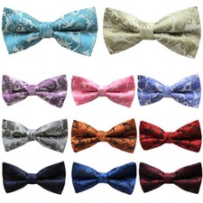 Men High Grade Colorful Paisley Bowtie Wedding Party Formal Business Bow Tie