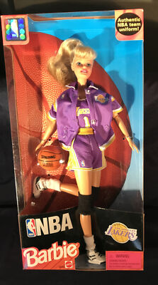 NBA BARBIE LA LAKERS W/AUTHENTIC NBA TEAM UNIFORM~ SEALED NRF MINT