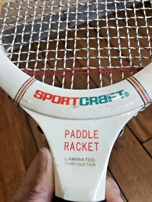 Raquette De Paddle Tennis Vintage Sportcraft – Structure Stratifiée – Excellent état