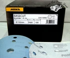 100 Mirka Basecut 15 Hole Sanding Discs 6" / 150mm / 6 inch P600 Grit (Velcr)