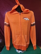 Denver Broncos Football Sweatshirt Full Zip Jacket Womens Sizes Nwt Majestic NFL