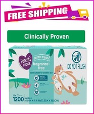Parent's Choice Fragrance Free Baby Wipes, 12 Flip-Top Packs 1200 Total Wipes 