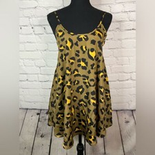 Show Me Your Mumu Bella Mini Dress Golden Graham Animal Print Lined Size XS