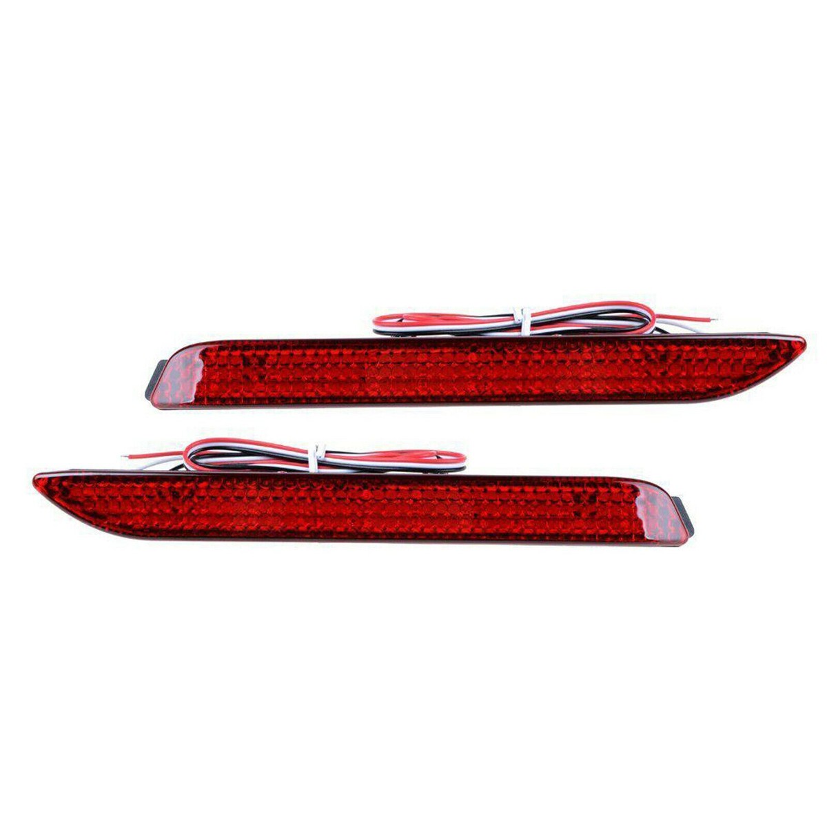2X Red LED Rear Bumper Reflector Lights For Toyota Sienna, Venza, Avalon, Matrix - Direct Replacement Taillight