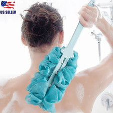 Bath Loofah Sponge Brush Shower Long Handle Back Scrubber Bathing Accessories US
