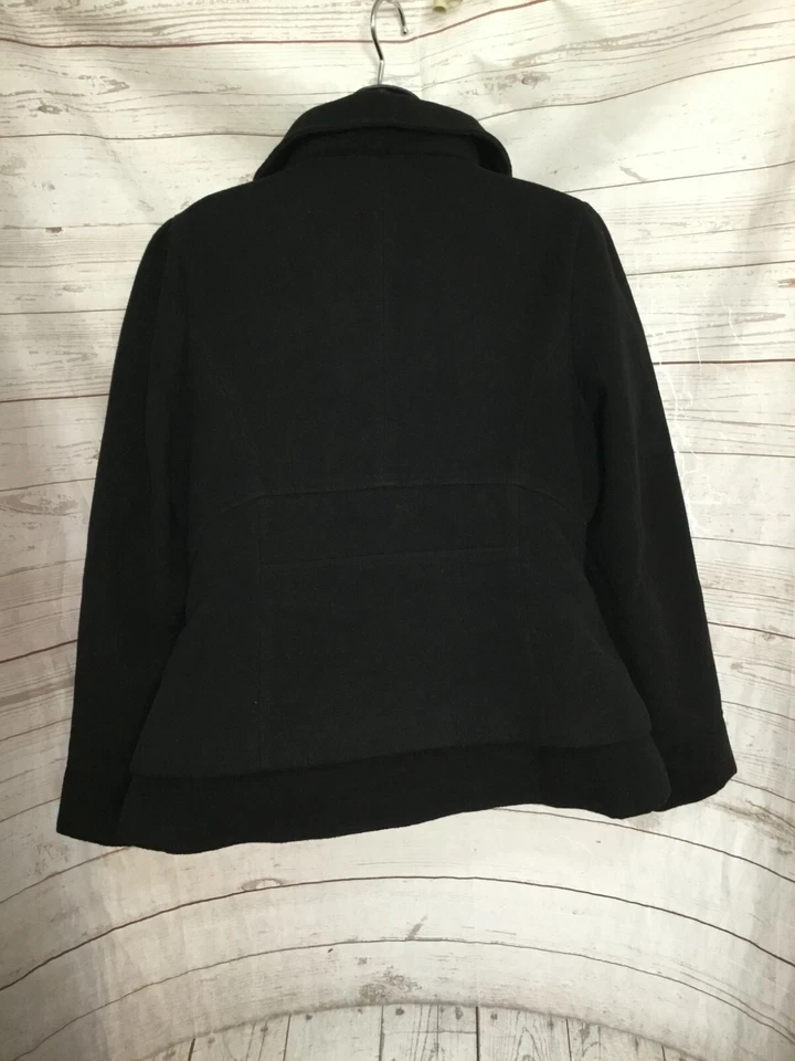Madden Girl Women’s Black Buttons Closure Collared Coat Jacket Size L - Image 2 of 4
