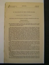 Government Report 1884 Relief of D.C. Allen Meet Beef Contractor Named Hubbell 