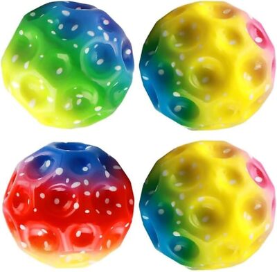Astro Jump Ball,4 Stück Moon Ball Hohe Springender Globe Jump Ball Xmas Gift DE