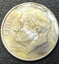2013 P Roosevelt Dime-CLAM SHELL LAMINATION ERROR-TONED