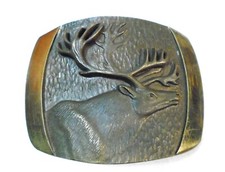 Vintage Steven L Knight Caribou Belt Buckle