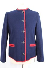 Vtg Mackintosh 8 Trachten Austria Navy Blue Wool Jacket Metal Buttons