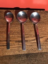3 VINERS EXECUTIVE SUITE SERVING & DESSERT SPOONS VINTAGE STAINLESS STEEL SPARES