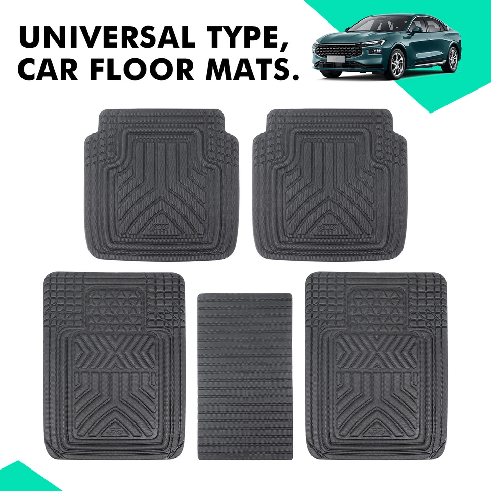 5PCS Front Rear Black Car Floor Mats Carpet Waterproof For Acura ILX MDX NSX RDX - Image 2 of 4