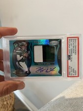PSA 9 ZACH WILSON 2021 CERTIFIED FRESHMAN FABRIC RC AUTO /20 RPA JETS RC