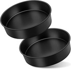 8X2 Inch Cake Pan Set of 2, Nonstick round Cake Pans Tins for Baking Birthday We