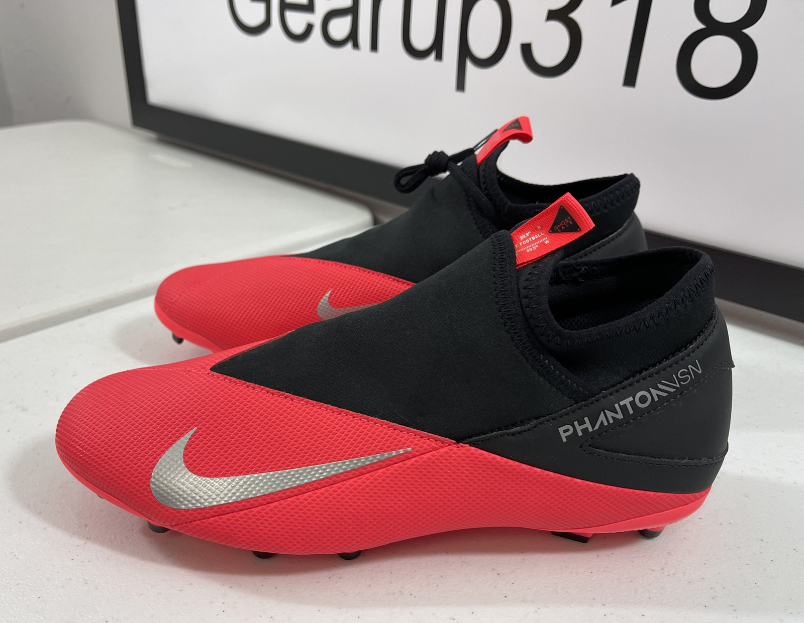Preferably authentic Nike Phantom VSN 2 Club FG Cd4159-606 Soccer Cleats  Laser Crimson Black Men 6 Have benefits -pa-rembang.go.id