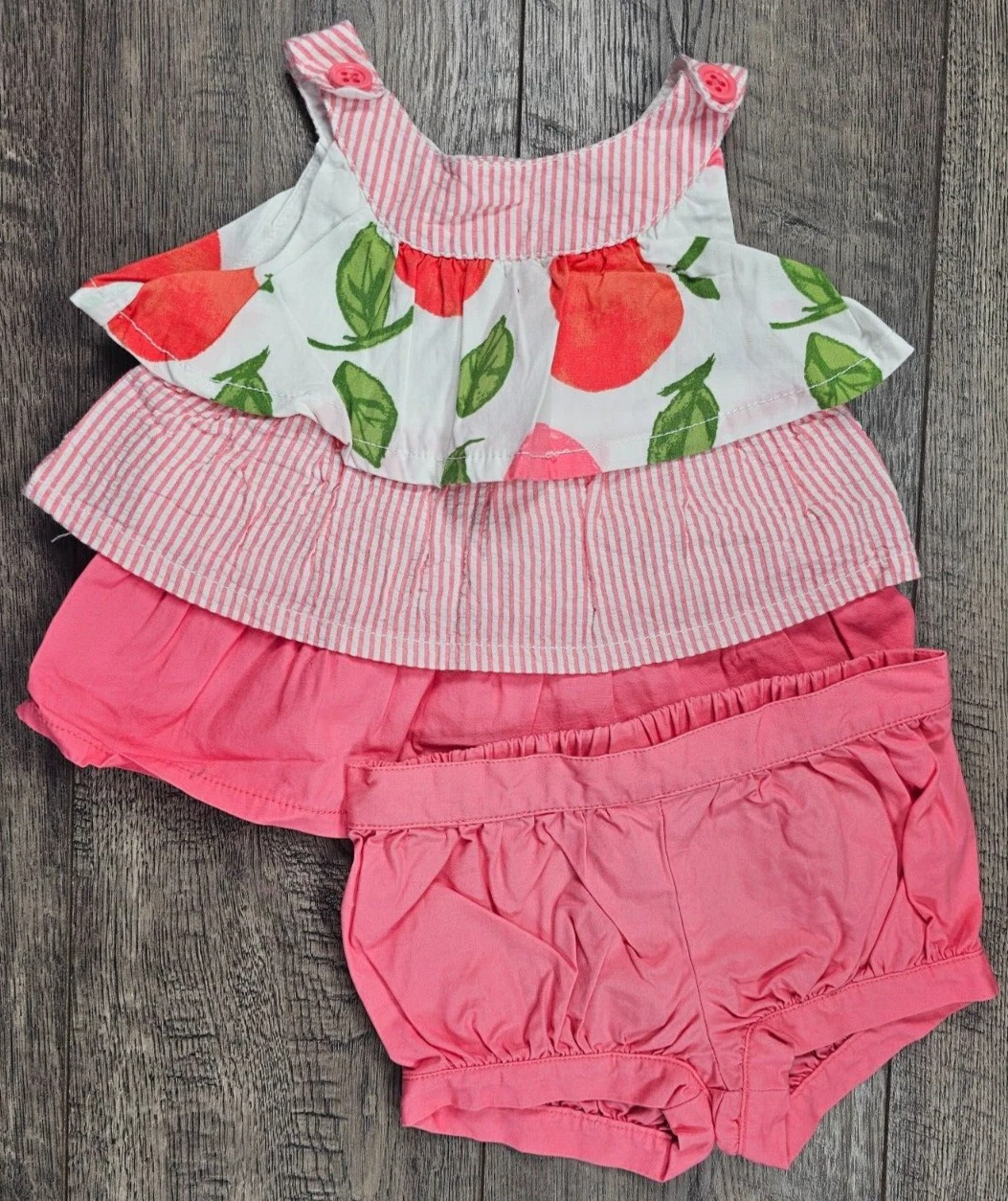 Baby Girl Clothes Gymboree 3-6 Month 2pc Preppy Peach Outfit