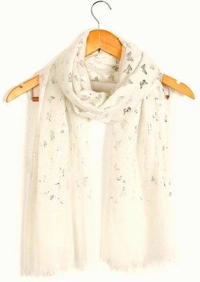 Schöner Silberfolie Schmetterlingsschal Maxi Halstuch Schal groß warm & weich