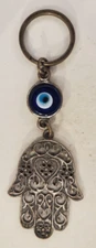 Turkish Evil Eye Mati Hamsa Hand Keychain Keyring