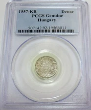 1557 KB SILVER HUNGARY MADONNA & CHILD DENAR FERDINAND I COIN PCGS CERTIFIED