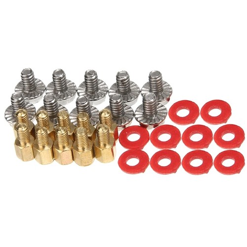 20x Motherboard Screws Computer Washer Gasket Brass Standoff 6.5mm 6-32-M3 - Afbeelding 9 van 21