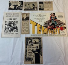 lot of seven 1950s MOVIE ADS~Tempest,Iroquois Trail,Green Pastures, more