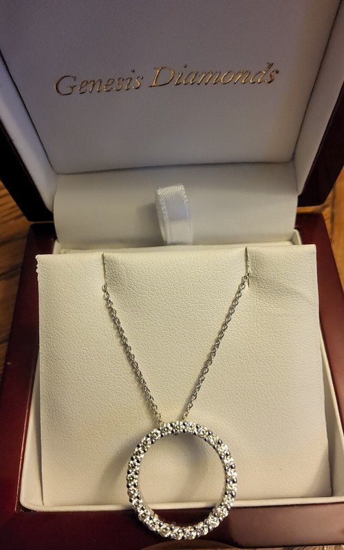 14k white gold, circle of love 1k total wt. - donation value estimated $1695.00