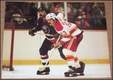 1979 Bryan Trottier Paul Reinhart Photo Clipping Islanders vs Atlanta Flames RC