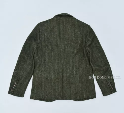 BOB DONG Tweed Jacket Blazer Vintage Country Striped Wool Sport Coat For Men - Picture 3 of 12