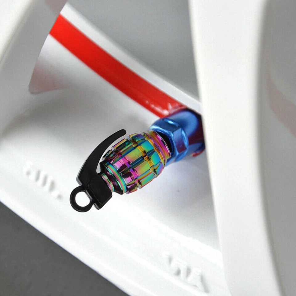 4 piezas Universal Rueda Neumático Llanta Aire Vástago Tapas Válvula Cubierta Antipolvo Accesorio Foto 2 de 4