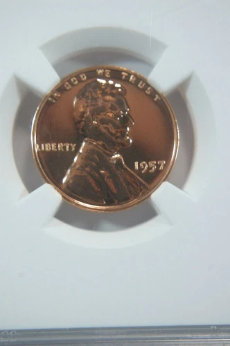 1957 LINCOLN WHEAT CENT PENNY 1C NGC CERTIFIED PF 69 RD