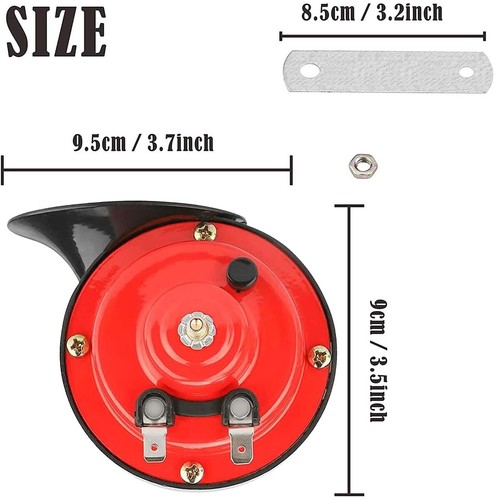 12V 300DB Super Loud Train Horn Waterproof Motorcycle Car Truck SUV Boat Red - Picture 3 of 7