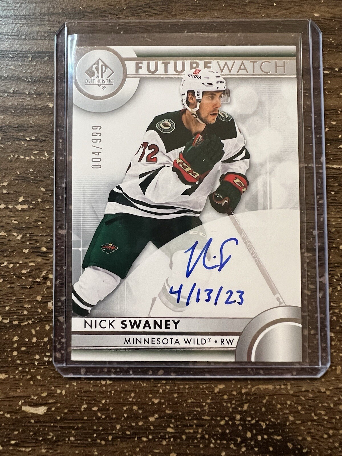 2023-24 SP Authentic Nick Swaney Future Watch Auto Inscribed 004/999