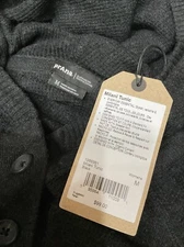 Prana Womens Milani Tunic Hooded Sweater Black Size M Organic Cotton Wool New