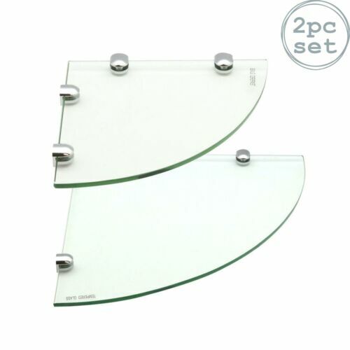 Vitrine En Verre 2 étagères - Contour Doré - 35 Cm De Haut - Occasion
