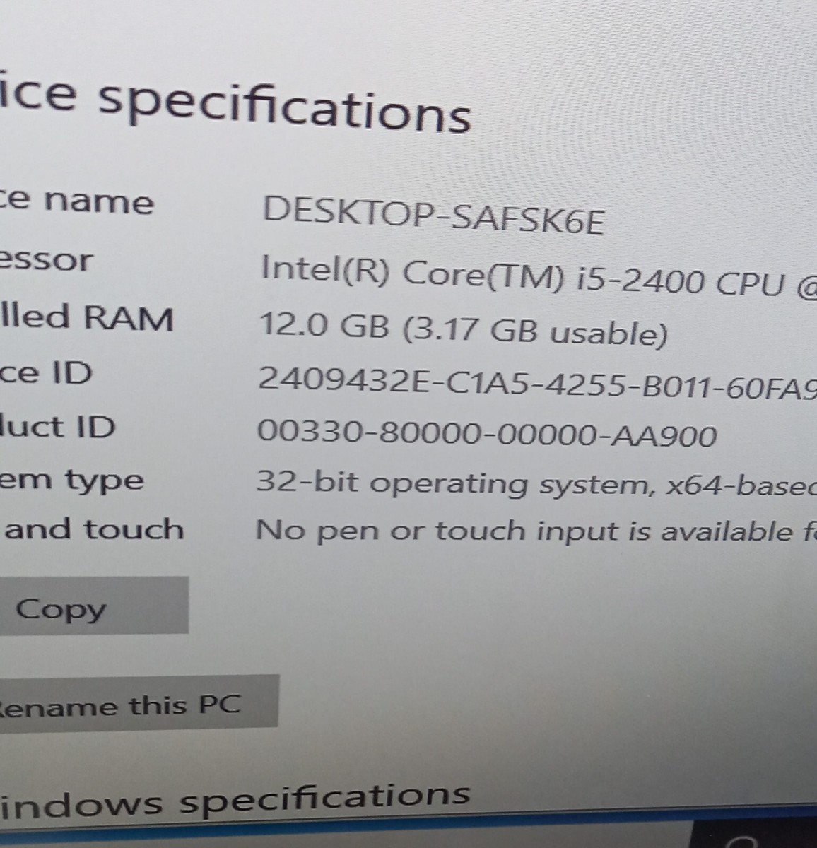 32 Gb Usable Memory Windows 10 32 Bit 8gb Ram Usable 32 Bit Ram - Main Image