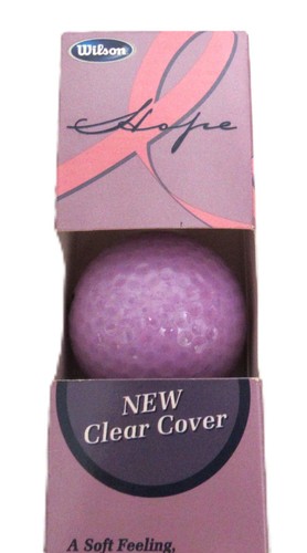 Wilson Hope 2-Ct GOLF BALLS! Purple Breast Cancer Research Foundation - Picture 3 of 8