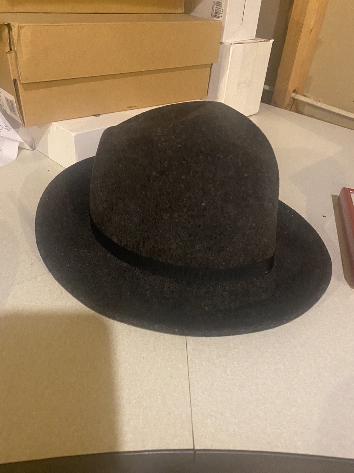 Pendleton Gray Wool Fedora Hat Medium Made In USA - image 1