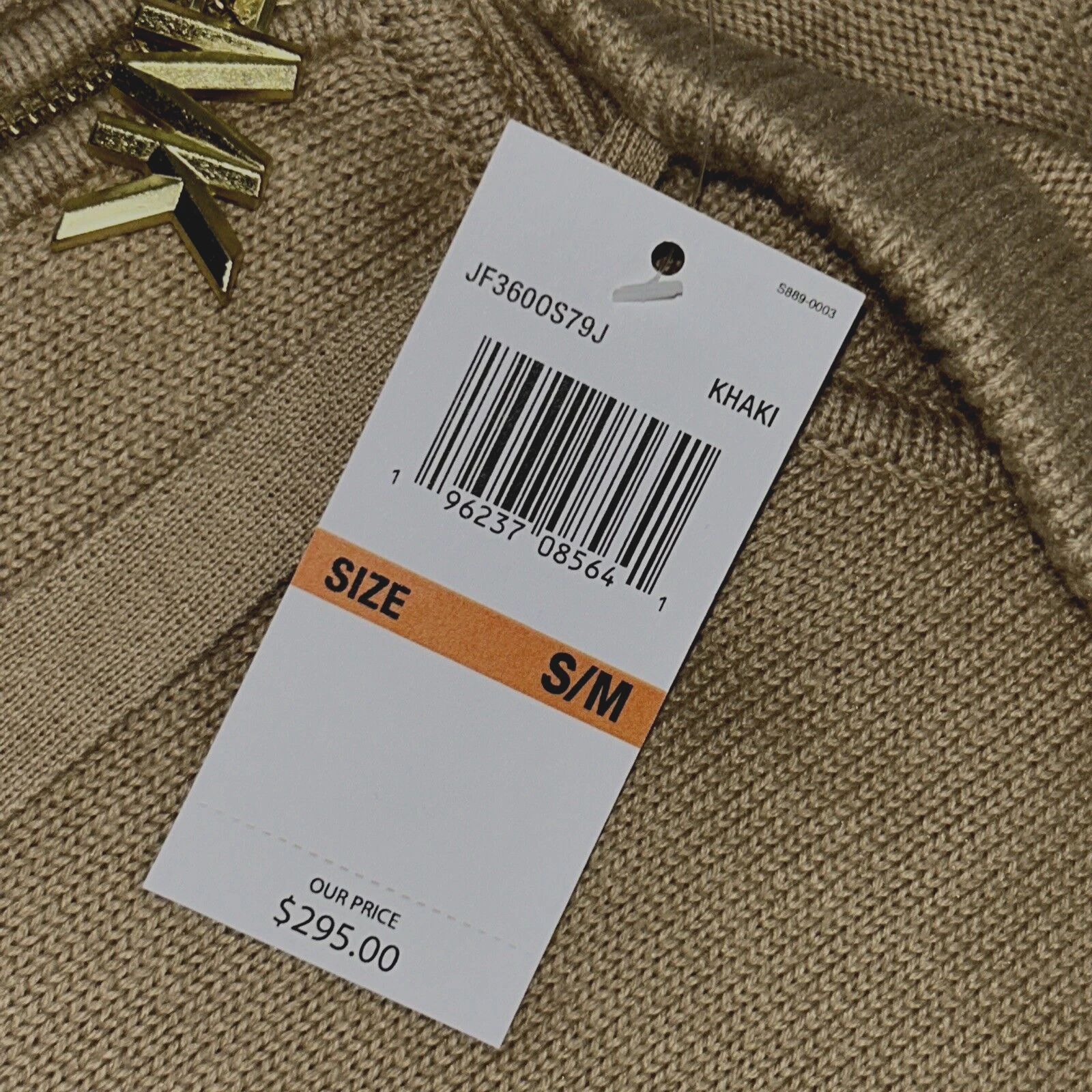 MICHAEL KORS taglia S M maglione donna cappuccio mantello kaki full zip NUOVO $295