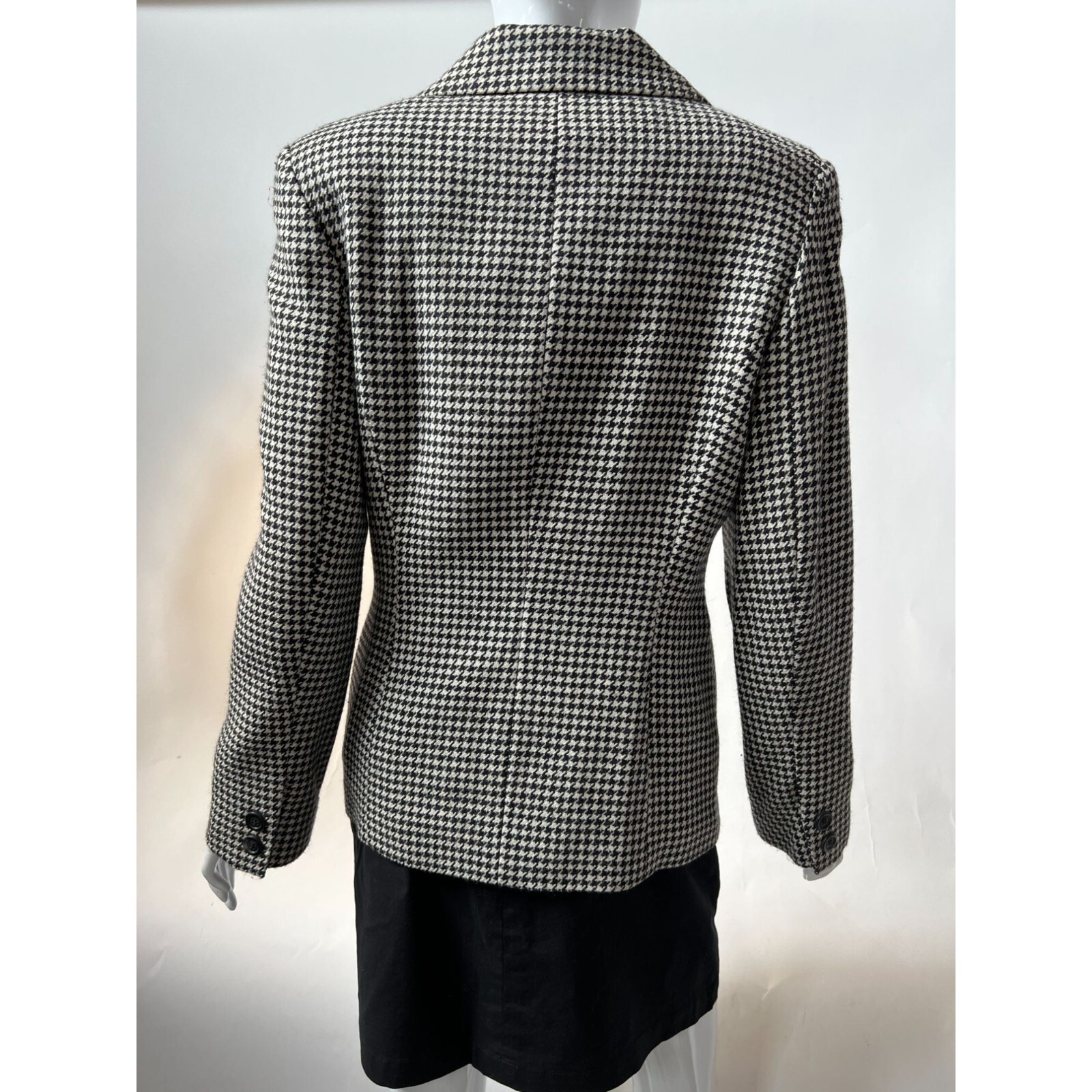 Express Double Breasted Houndstooth Jacket  8 Bla… - image 18